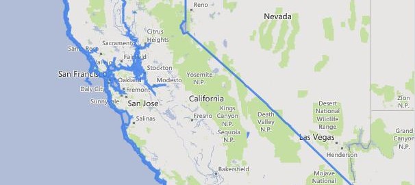 מפה של קליפורניה