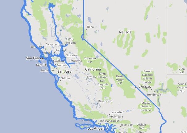 מפה של קליפורניה