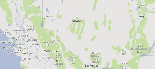 מדינת נבדה בארה"ב מפה