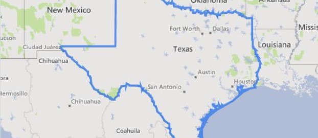 מפה של מדינת טקסס