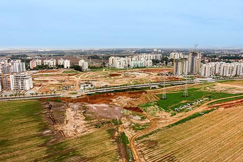 תצלום הקרקע green park חדרה